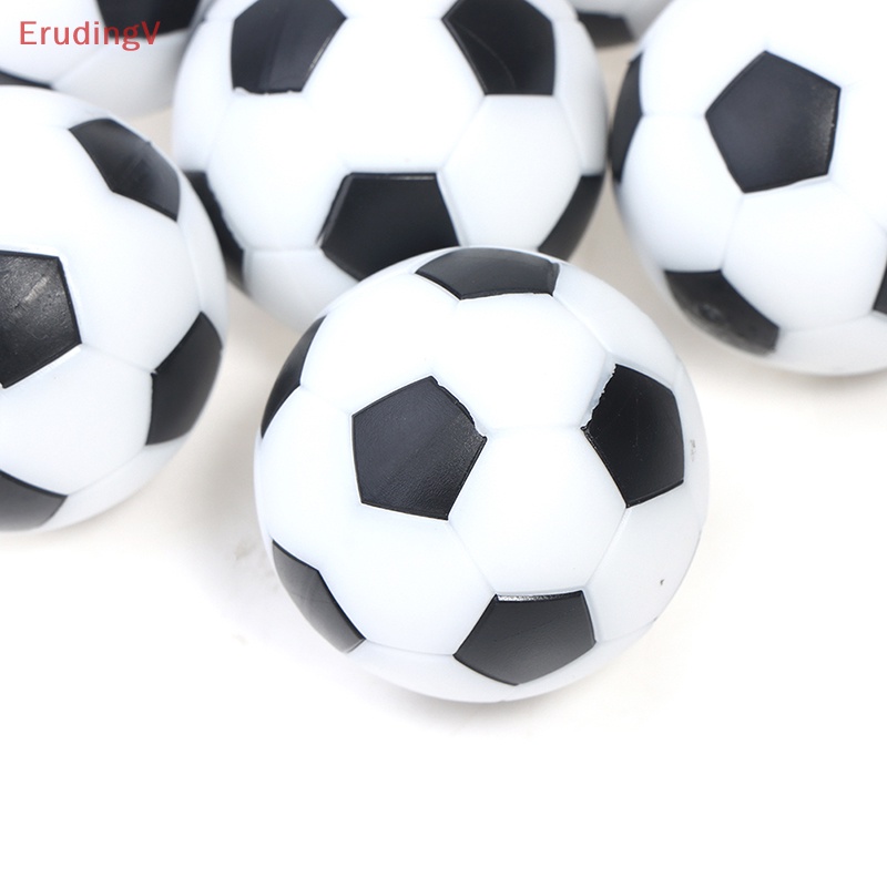 Set 6 Quả Bóng Đá Bằng Nhựa Mini Màu Trắng Đen 32mm