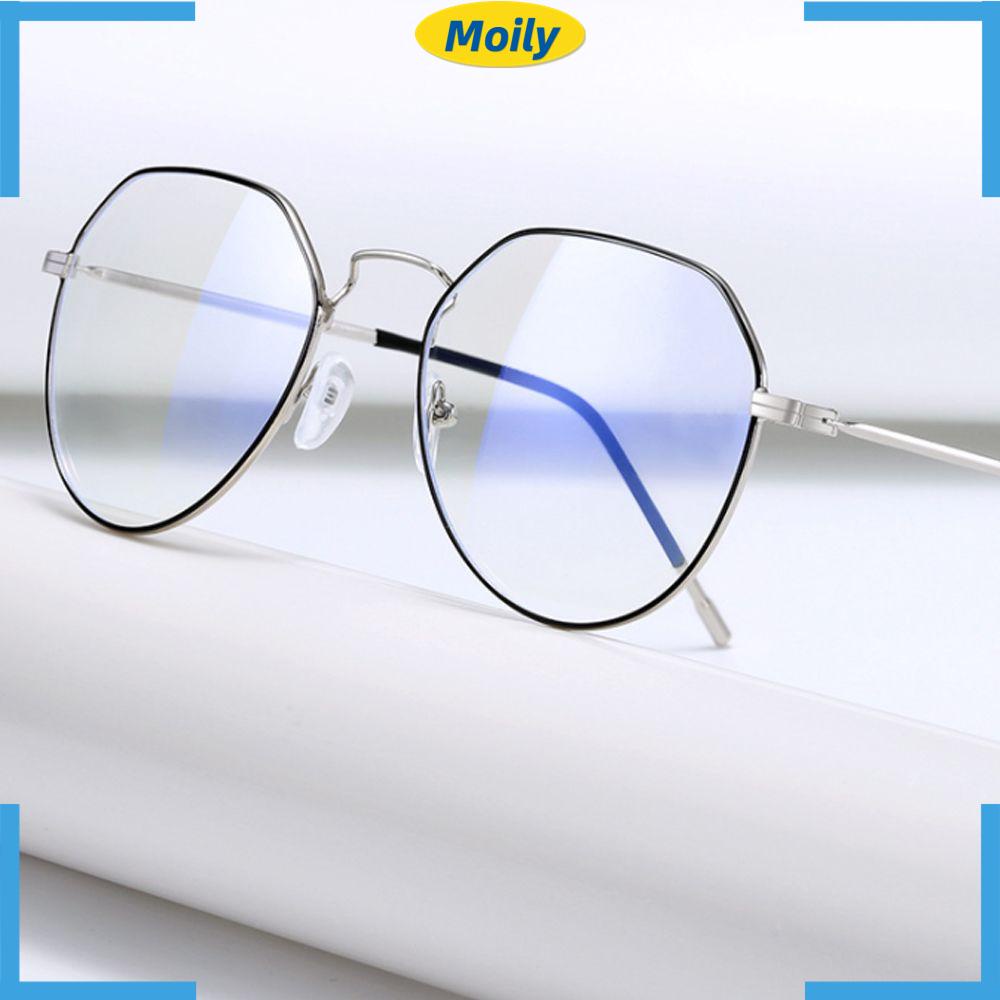 MOILYVN Mắt Kính Gọng Tròn Siêu Nhẹ Chống Ánh Sáng Xanh Thời Trang Unisex