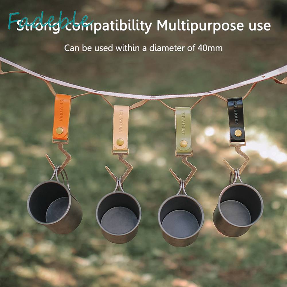 Móc Treo Đồ Bằng Da PU Đa Năng Tiện Dụng Khi Đi Cắm Trại