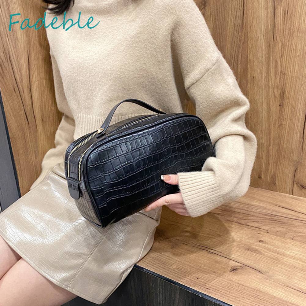 Set 2 Túi Đựng Mỹ Phẩm Bằng PU Sức Chứa Lớn Tiện Dụng Cho Nữ