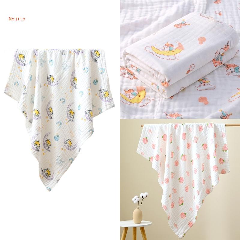 Chăn Quấn Em Bé Bằng Cotton In Họa Tiết Dễ Thương