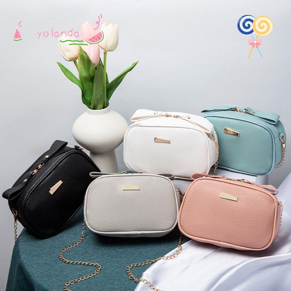 YOLA Túi Xách Dây Đeo Xích Họa Tiết Quả Vải