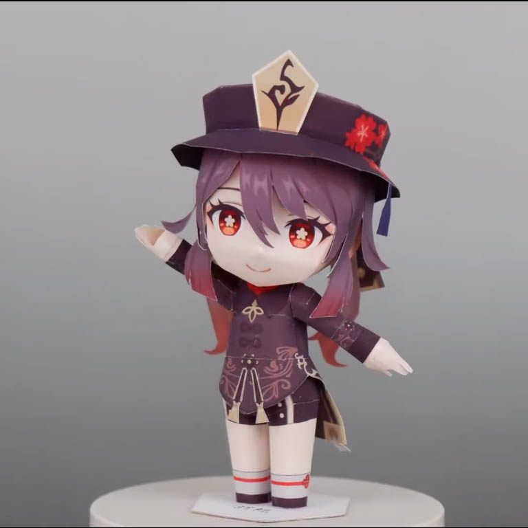 Mô hình giấy anime girl Chibi Hutao game