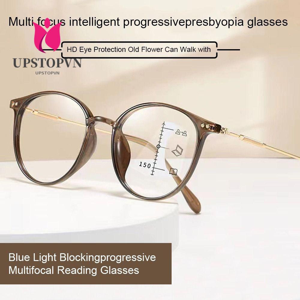 UPSTOPVN Mắt Kính Đọc Sách Tròn Siêu Nhẹ Chống Ánh Sáng Xanh Dương Thanh Lịch Đa Công Dụng