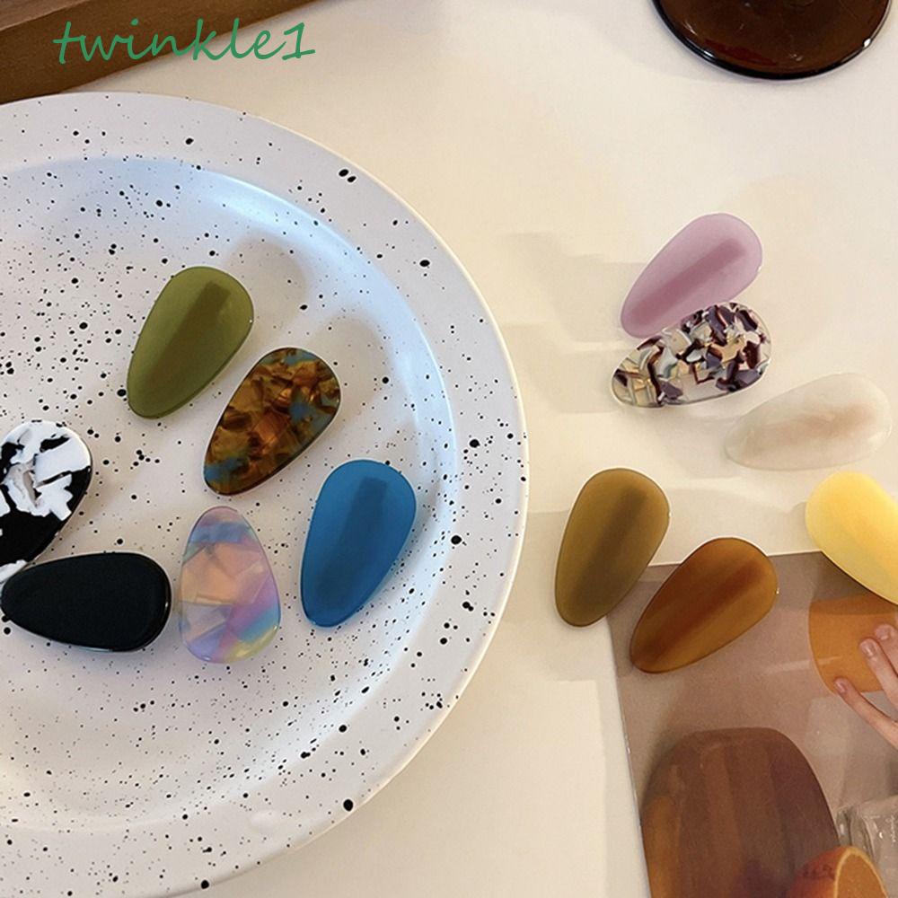 TWINKLE Bộ 2 Kẹp Tóc Hình Giọt Nước Đơn Giản Cho Nữ