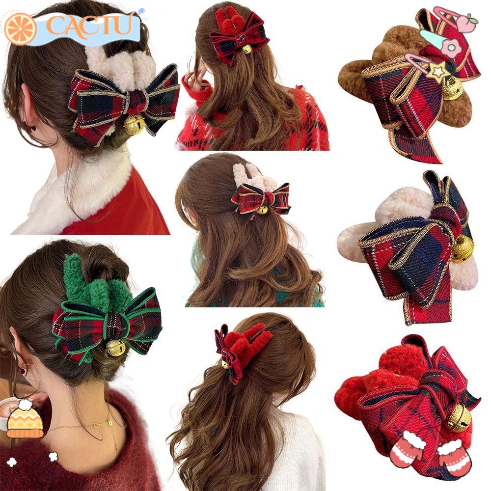 CACTU Kẹp Càng Cua Phối Lông Dễ Thương Cho Nữ