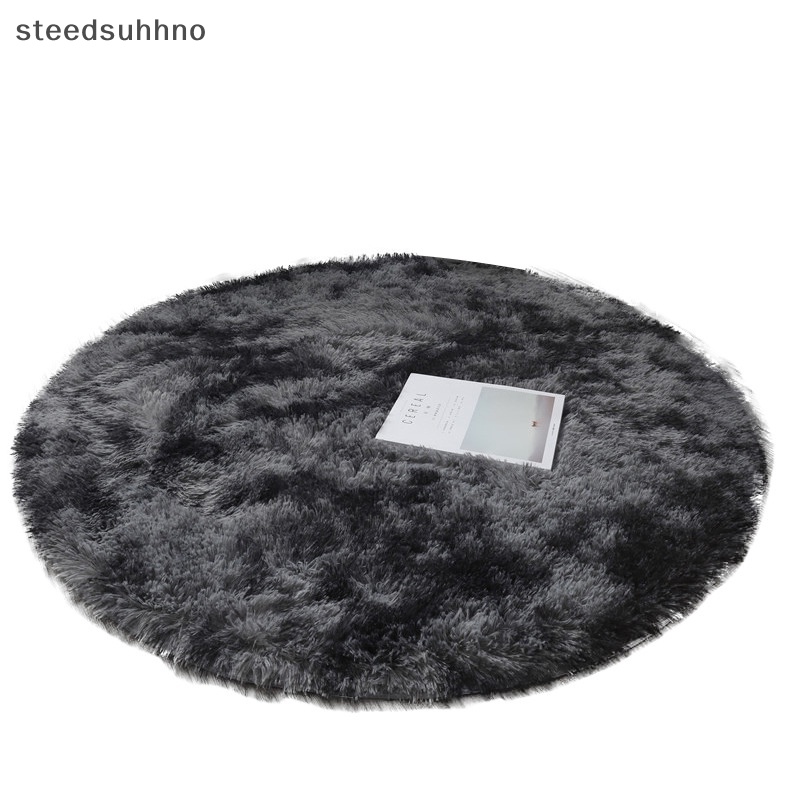 Thảm Lông Cừu Nhân Tạo Hình Tròn Mềm Mại Giặt Được