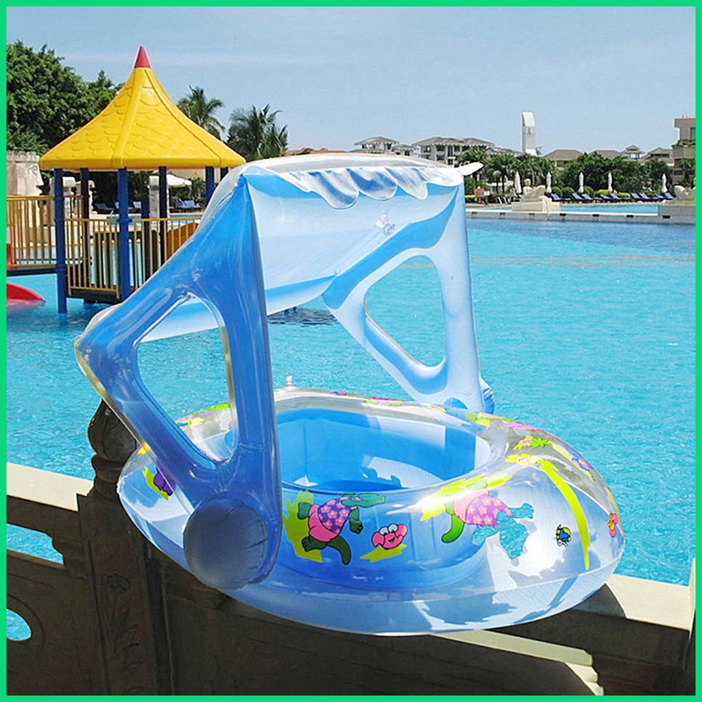 Phao Bơi Đeo Cổ Có Mái Vòm Tháo Rời Được Cho Bé Sơ Sinh