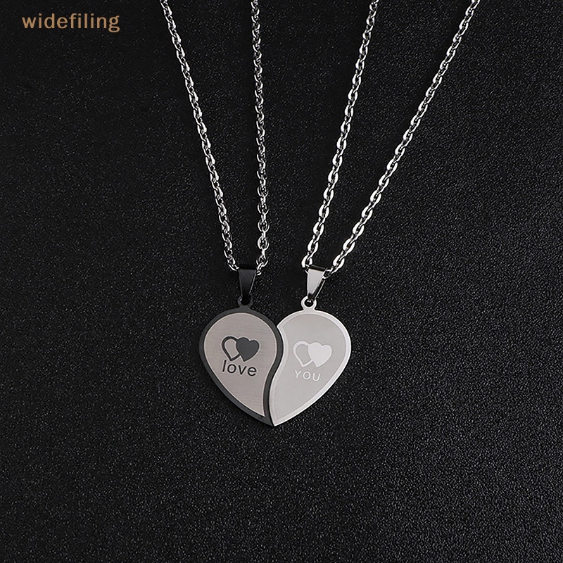 Vòng cổ Mặt Hình Trái Tim Bằng Thép Không Gỉ Dành Cho Cặp Đôi