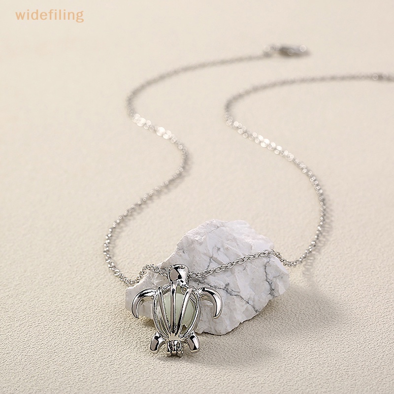 Dây Chuyền Mặt Hình Rùa Bằng Bạc 3 Màu Phát Sáng Trong Bóng Tối Thời Trang Dành Cho Nữ