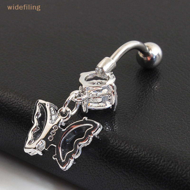 Khuyên Rốn Mặt Hình Bướm Đính Đá Zircon Thời Trang Cho Nữ