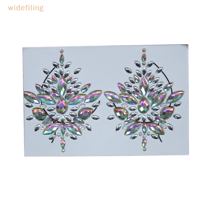 Miếng Dán Ngực Bằng Acrylic Pha Lê Nhiều Màu Sắc Tự Dính Tiện Dụng