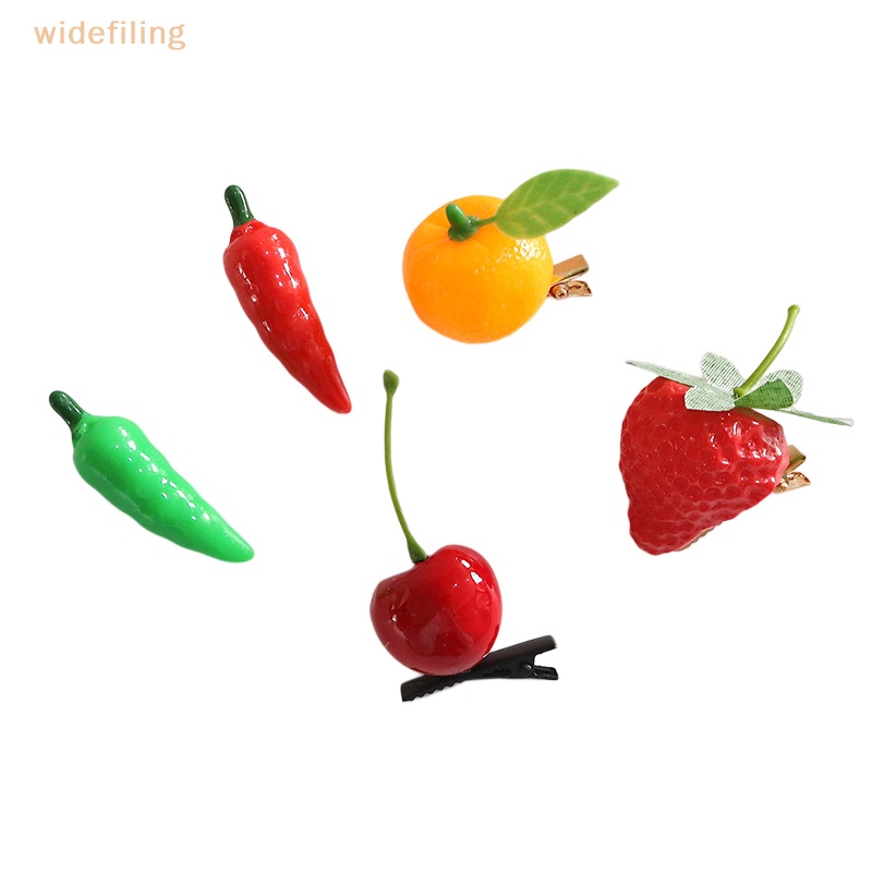 Kẹp Tóc Mái Bằng Hợp Kim Hình Trái Dâu / Cherry Tangerine Dễ Thương Cho Nữ