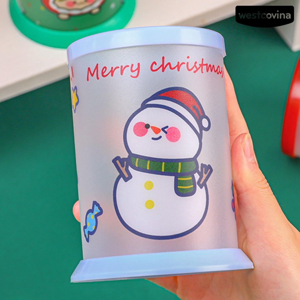 [WSTN]✎Túi Đựng Bút Đa Năng Sức Chứa Lớn Tiết Kiệm Không Gian Họa Tiết Giáng Sinh Hoạt Hình Dễ Thương