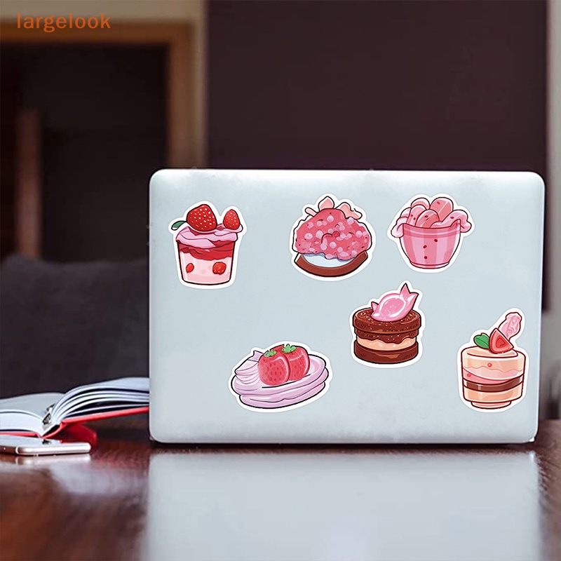 Bộ 50 Miếng Dán Họa Tiết Hoạt Hình Graffiti Màu Hồng Trang Trí Laptop / Đồ Chơi Cho Bé Diy