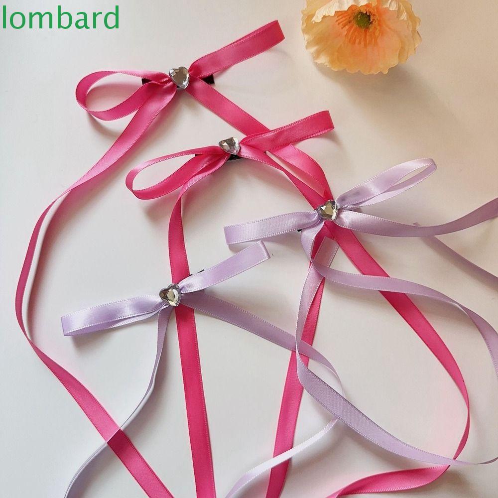 LOMBARD Kẹp Tóc Nơ Ruy Băng y2k Phong Cách Retro Cho Nữ
