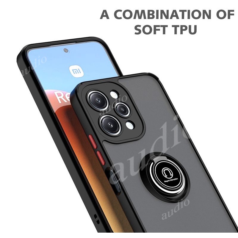 Ốp Điện Thoại Dạng Giáp Có Vòng Đỡ Nam Châm Cho Xiaomi redmi 12 4G Redmi12 2023 redmi 12 4G