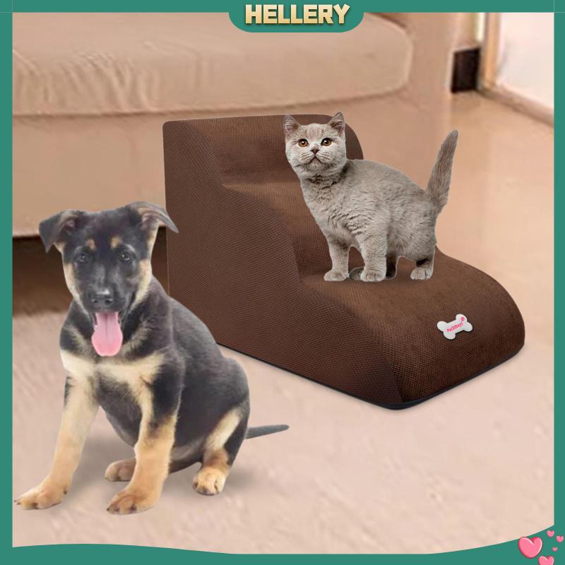 Bậc Thang Leo 3 Bậc Mềm Mại Chống Trượt Có Thể Tháo Rời Cho Thú Cưng