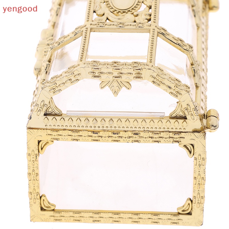 1 Hộp Đựng Kho Báu Khoét Rỗng Màu Vàng / Bạc