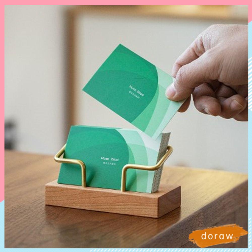 DORAW Giá Đỡ Thẻ ID Bằng Gỗ Để Bàn Tiện Lợi