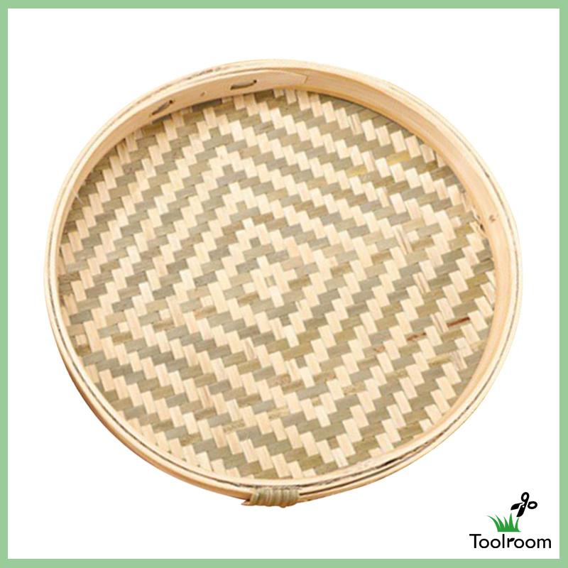 Giỏ Tre Đan Thủ Công Hình Tròn Dùng Để Đựng Đồ Trang Trí