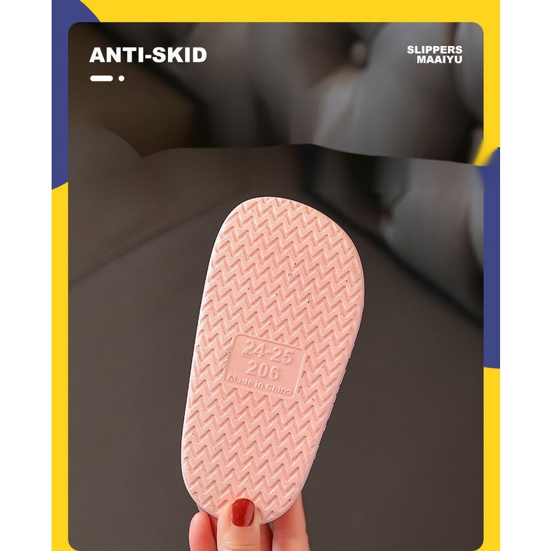 Dép Đi Trong Nhà Đế Mềm Chống Trượt Hình Thỏ Hoạt Hình Đáng Yêu Cho Trẻ Em