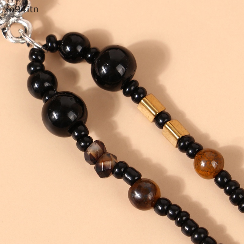 Vòng Cổ Chuỗi Hạt Mặt Sư Tử May Mắn Phong Cách Trung Hoa Cổ Điển Dành Cho Nam Và Nữ