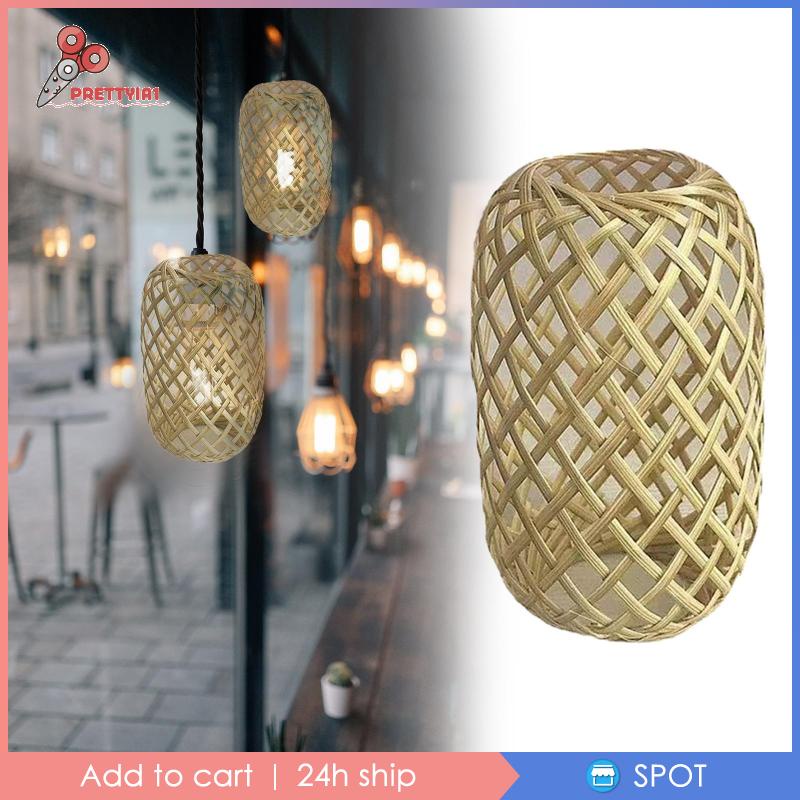 Vỏ Bọc Đèn Trần Bằng Tre Dệt Kiểu Cổ Điển Trang Trí Nội Thất