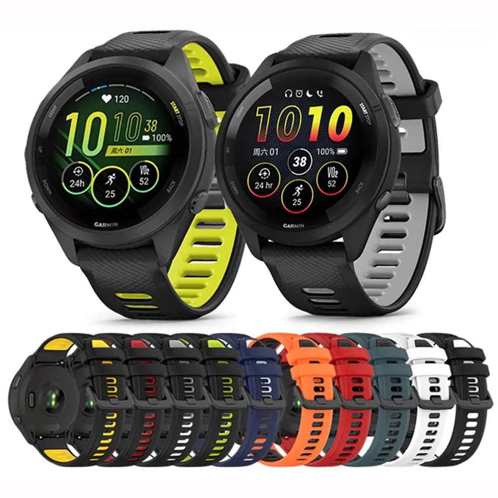 Dây Đeo Silicon Mềm 22mm 20mm Chống Nước Tháo Gỡ Nhanh Cho Garmin Approach S40 Vivoactive 4 3
