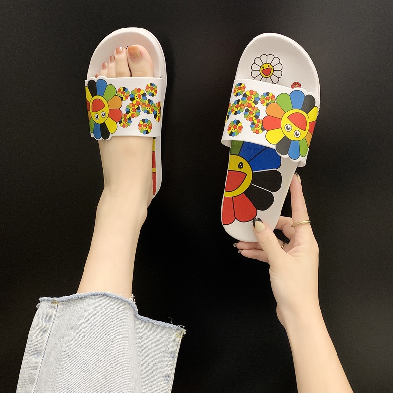 Hàng Có Sẵn Xăng đan Đế Mềm Hình Hoa Hướng Dương Thời Trang Mùa Hè Cho Nữ