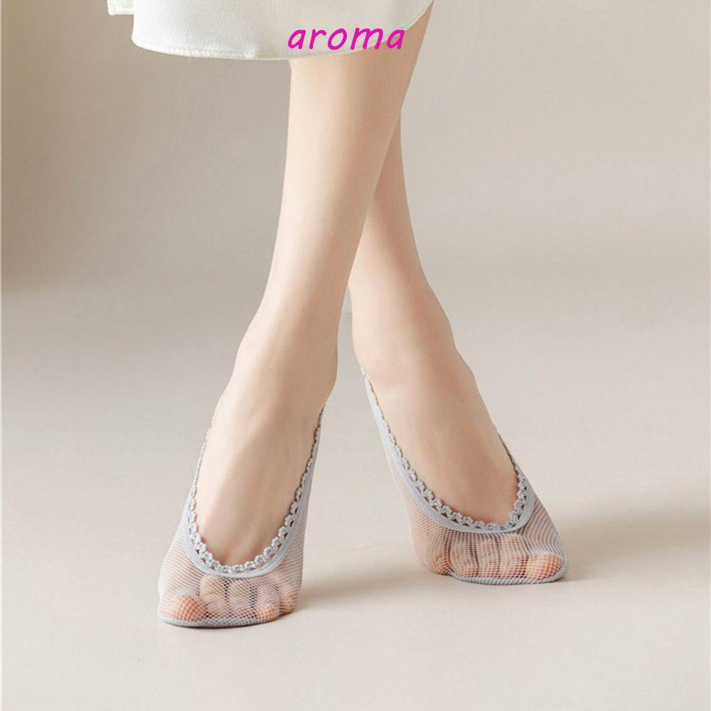 AROMA Vớ Thuyền Trơn Màu Thoáng Khí Thời Trang Dành Cho Nữ