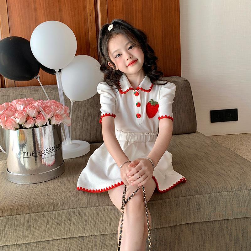 Bộ Đồ Họa Tiết Dâu Tây Thời Trang Mùa Hè Dành Cho Bé Gái