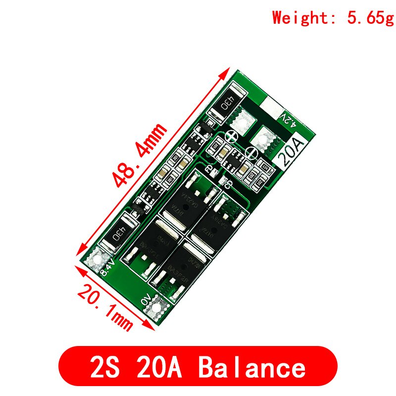 Bảng Mạch Bảo Vệ Pin Lithium 2S 20A 7.4V 8.4V 18650