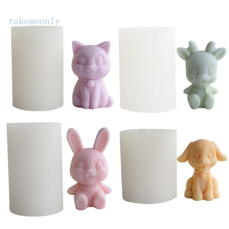 Khuôn Silicone Tạo Hình Làm Nến Hình Động Vật 3D DIY