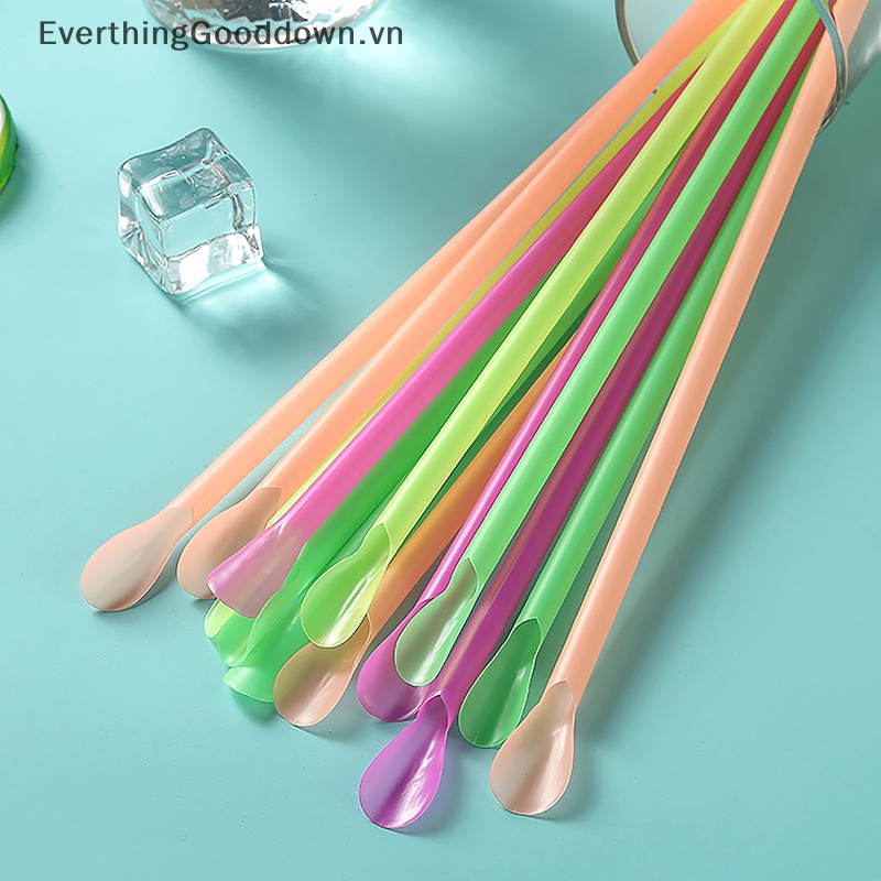 Everthinggooddown Set 100 Ống Hút Nhựa Nhiều Màu Sắc Cho Tiệc Sinh Nhật vn