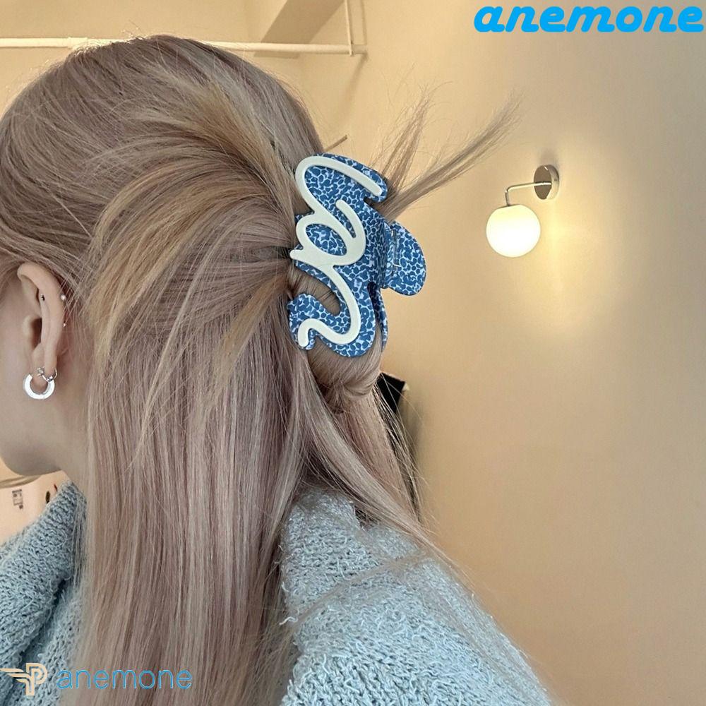 ANEMONE Kẹp Tóc Hình Đám Mây / Cá Mập Khoét Lỗ Chữ Đơn Giản Dễ Thương Phong Cách Hàn Quốc Cho Bé Gái