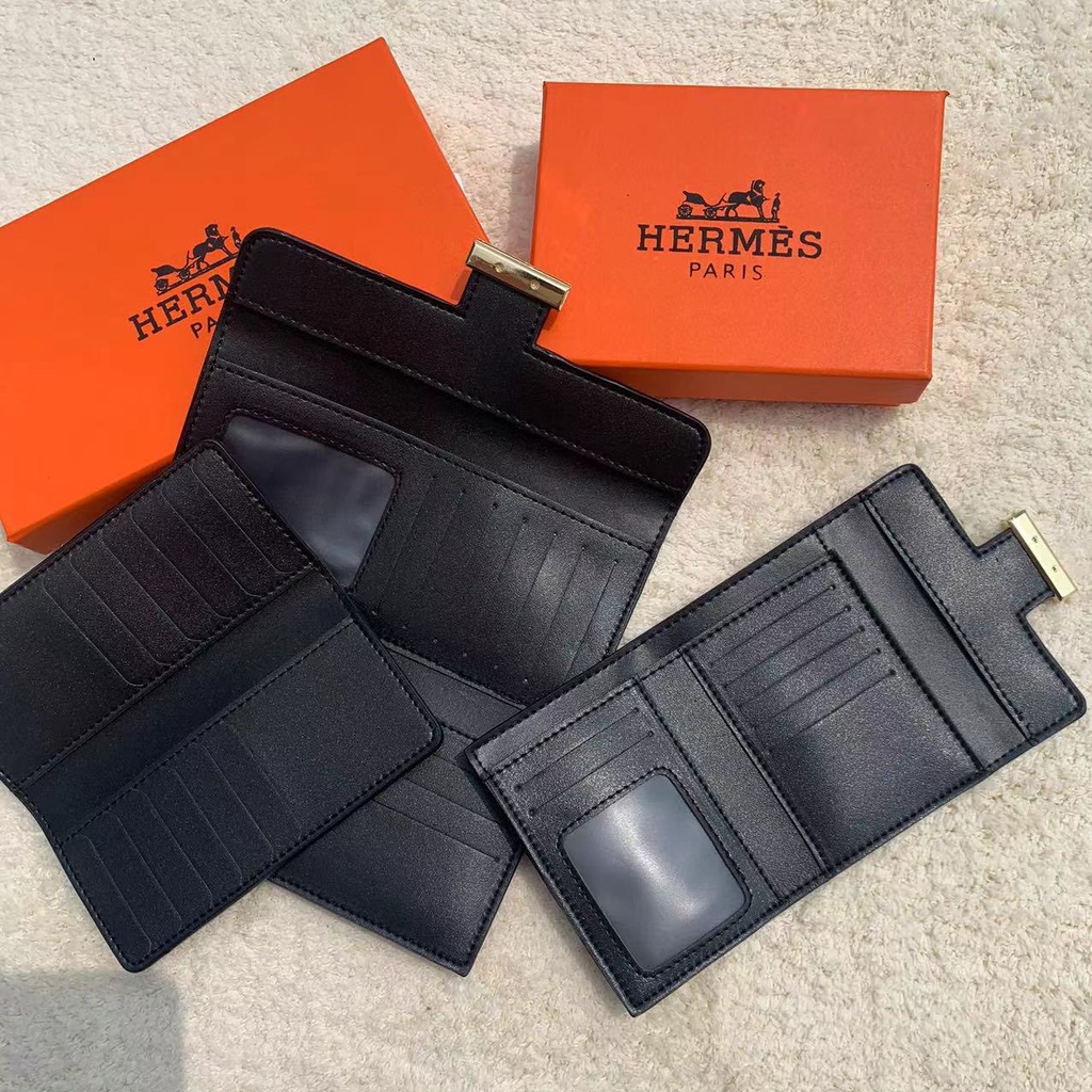 HERMES3095  High capacity Purse Girlfriend Gift Men and Women Billfold Wallet