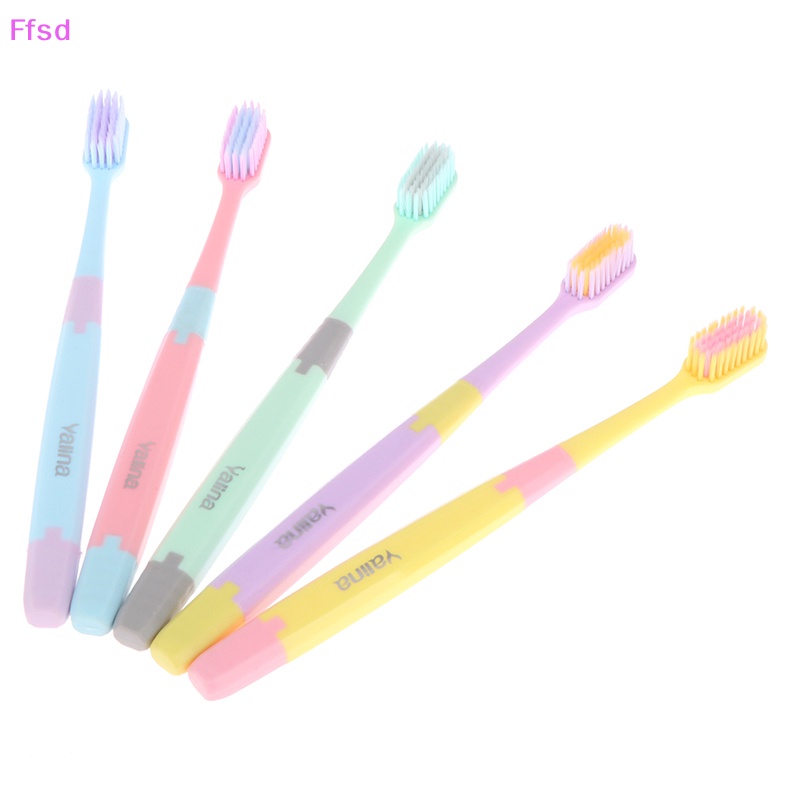Bộ 5 Bàn Chải Đánh Răng Lông Mềm Thân Thiện Với Môi Trường