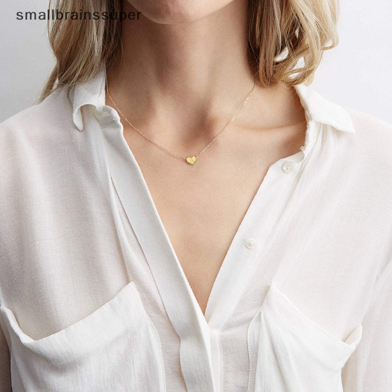 Vòng cổ Mặt Hình Trái Tim Chữ Cái Từ A Đến Z Đơn Giản Cho Nữ