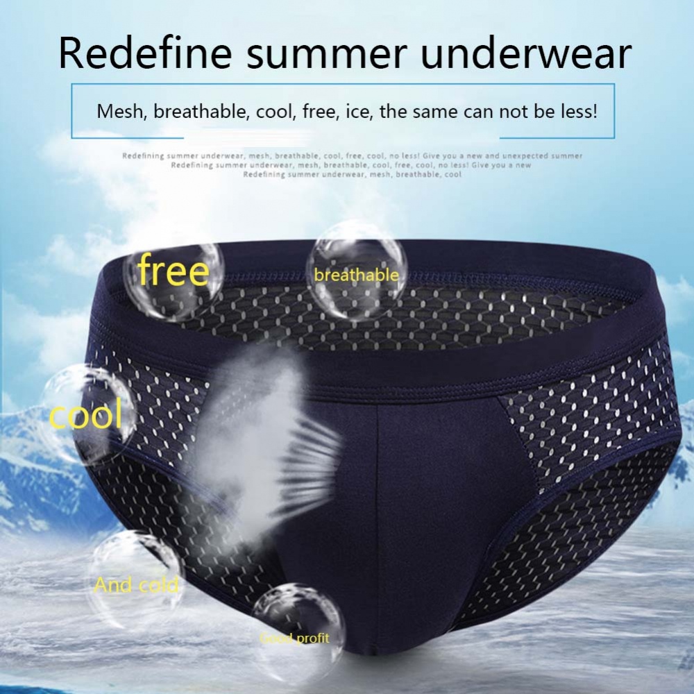 Quần Lót Nam Bằng Lụa Lạnh Mỏng Với Chức Năng Làm Săn Chắc Bụng