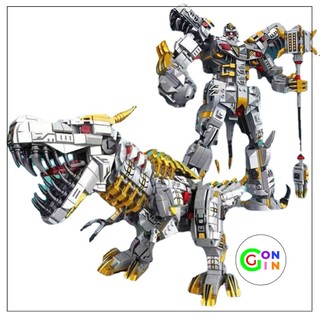 Đồ chơi lắp ráp robot khủng long phi thuyền 2 in 1 megatron panlos Gon Gin