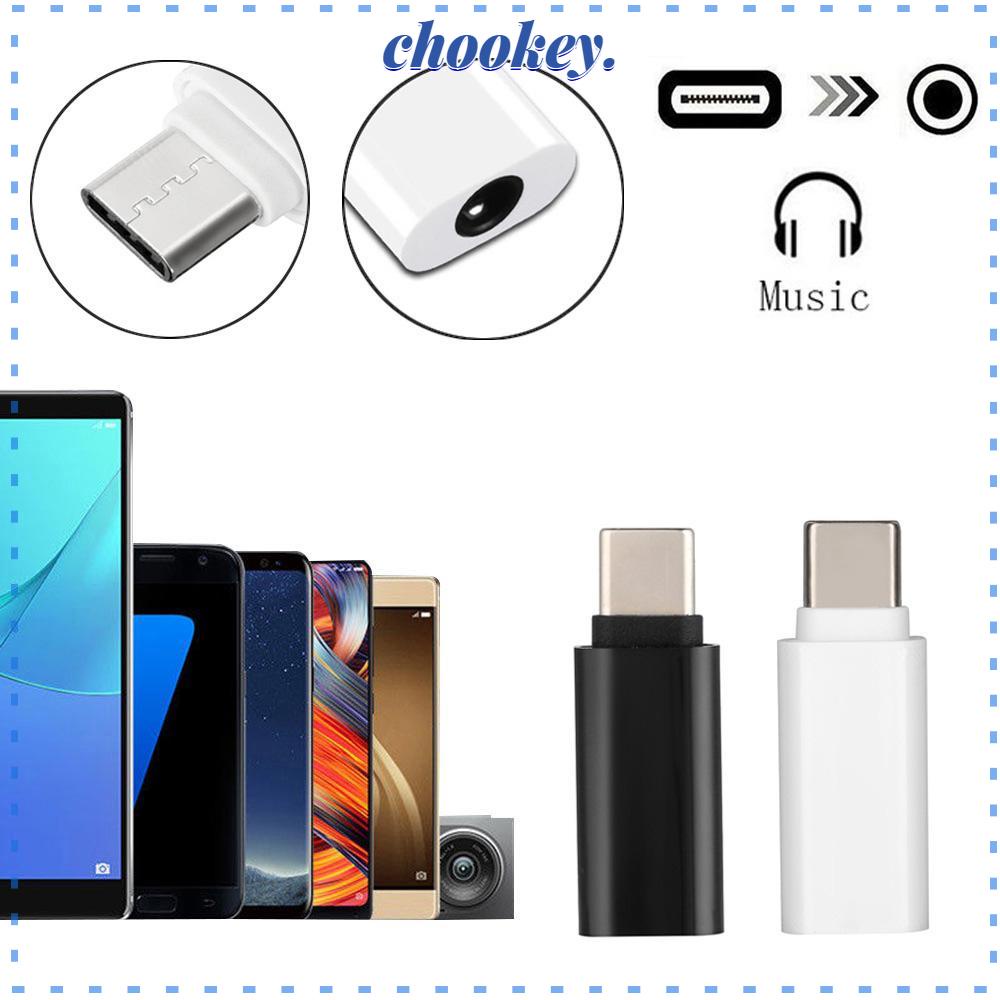 CHOOKEY Đầu Nối Chuyển Đổi Âm Thanh Từ Đầu Cắm Sang Ổ Cắm Cho Huawei Samsung Xiaomi