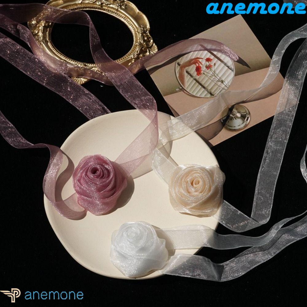 ANEMONE Vòng Cổ Choker Dây Dài Màu Hồng Thời Trang Cho Nữ