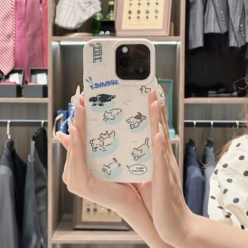Ốp Điện Thoại Mềm Hình Cún Hoạt Hình Cho Iphone 11 13 14Promax 12
