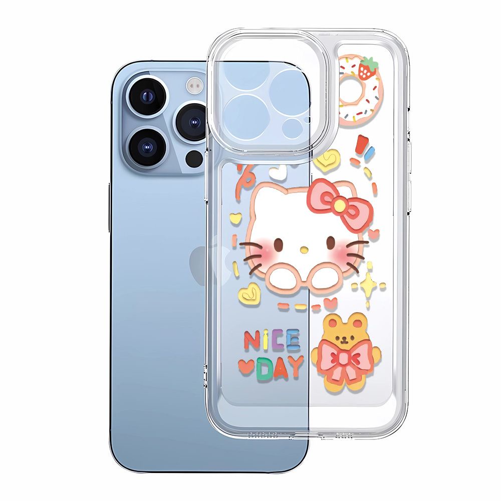 Ốp Điện Thoại Dẻo Họa Tiết Hoạt Hình Hello Kitty Dễ Thương Cho iPhone14Pro11 87 13 Sxxxa