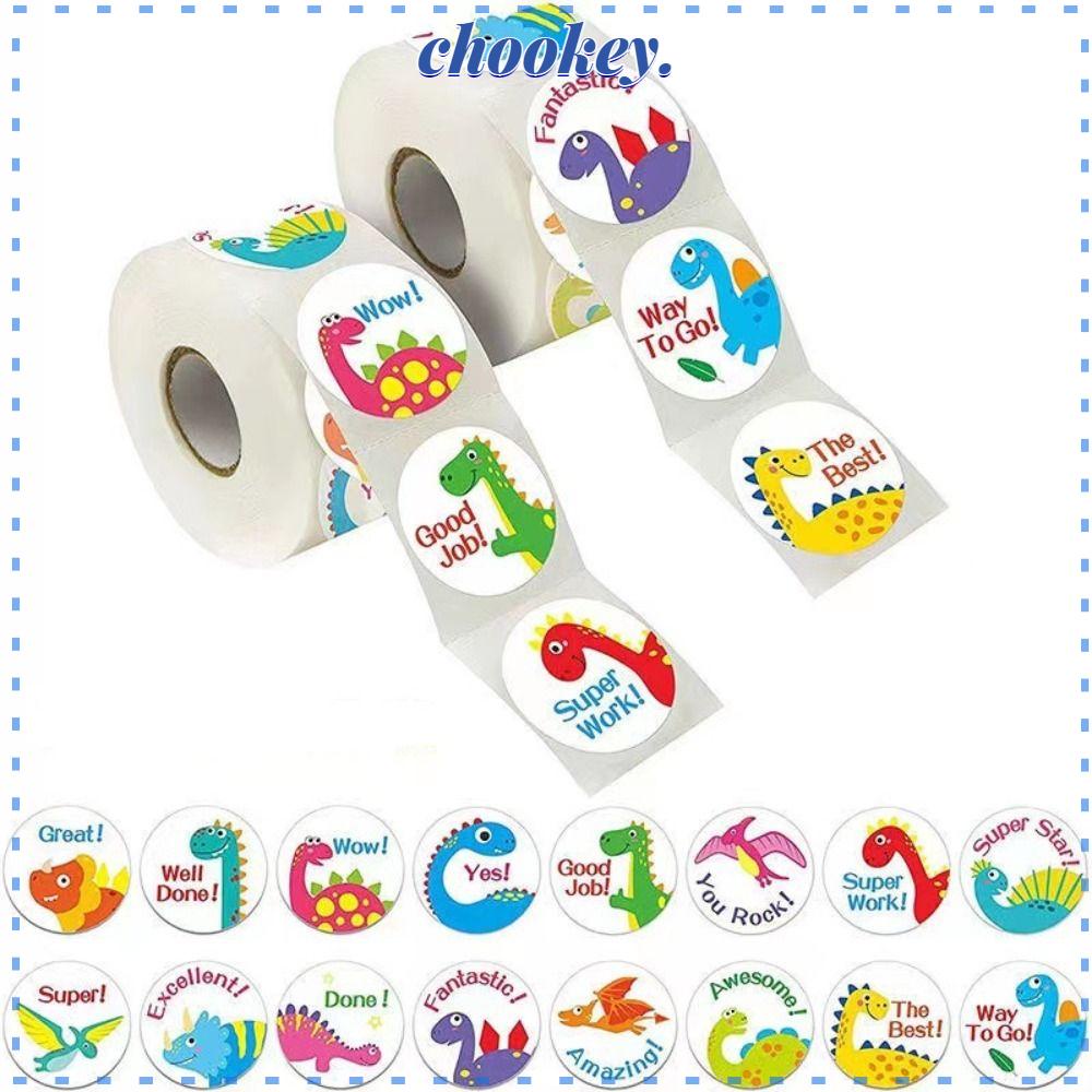 CHOOKEY Bộ 2 Cuộn / 2 Cuộn Nhãn Dán Hình Hoạt Hình Trang Trí Quà Tặng Cho Bé DIY