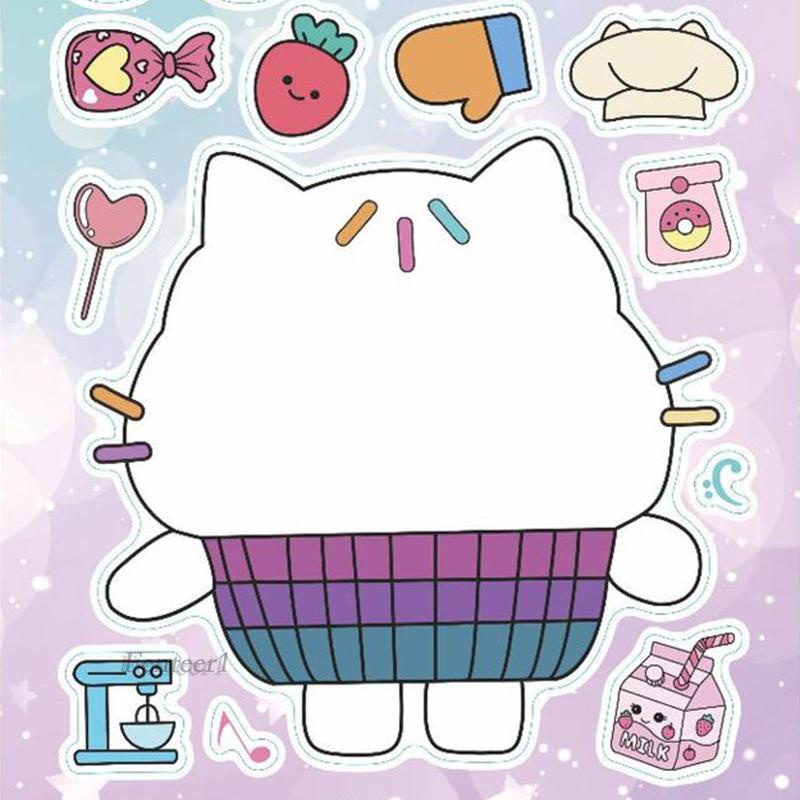 Sách Bộ Sưu Tập Gồm 12 Miếng Dán Hình Gương Mặt Sáng Tạo Dành Cho Trẻ Em