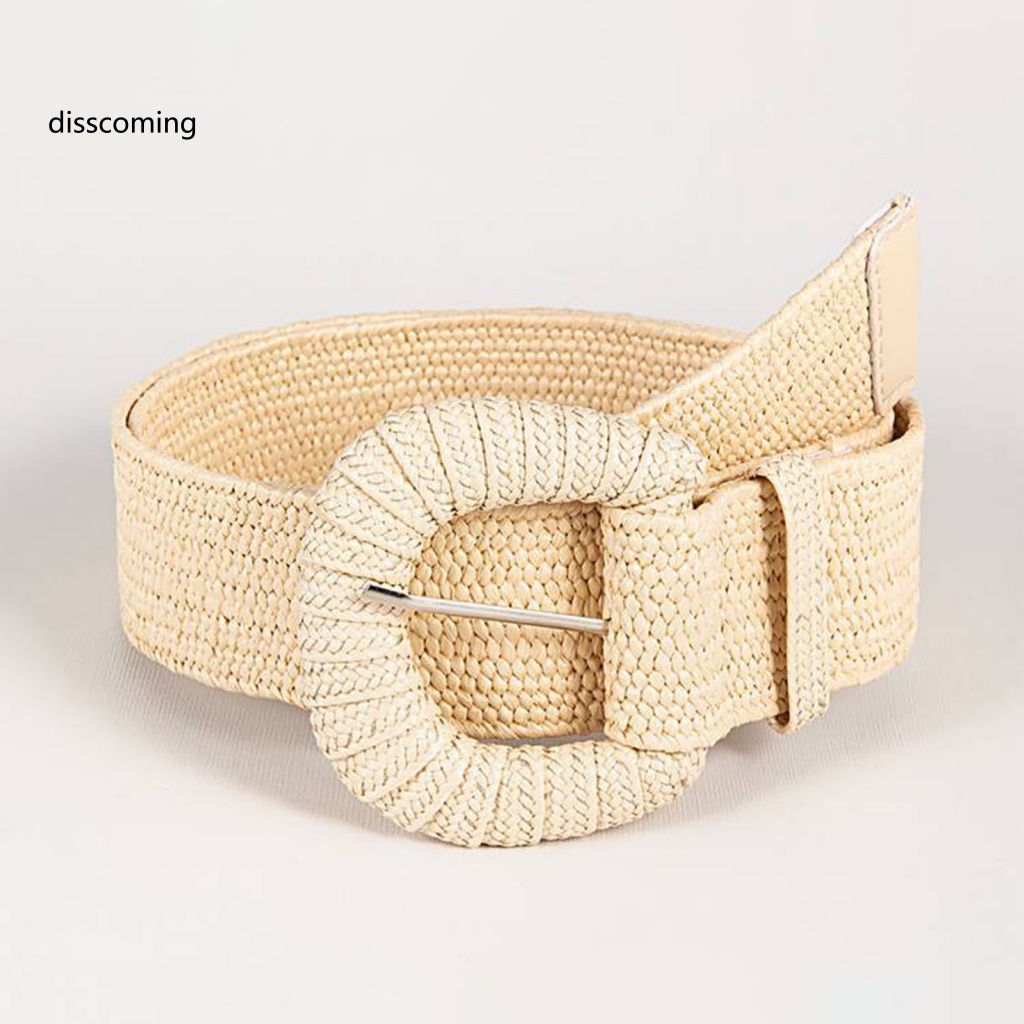 Băng Đô SL SL SL SL SL| Thắt Lưng Đan Rơm Thủ Công Bản Rộng Có Khóa Cài Kiểu Bohemian Thời Trang Mùa Hè Cho Nữ
