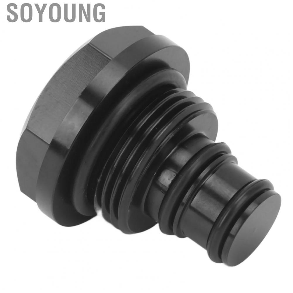 Soyoung BWD 012B Anodized Direct Replacement Rustproof Wearproof Black Turbo Solenoid Plug Valve Connector Aluminum for Auto
