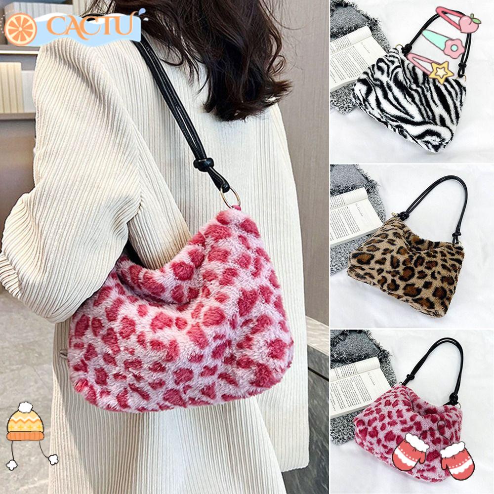 CACTU Túi Xách Lông Nhung Thời Trang Mùa Thu Dành Cho Nữ